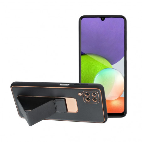 Samsung Galaxy A13 LTE Hülle LEATHER Case Kickstand Schwarz