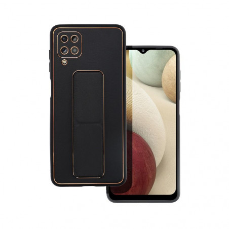 Samsung Galaxy A13 LTE Hülle LEATHER Case Kickstand Schwarz