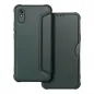 XIAOMI Redmi 9A Book Handytaschen Razor Book Kohlenstoff-Faser, Kohlenstoffmuster  Dunkelgrün
