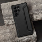 Samsung Galaxy A22 5G Book Handytaschen Razor Book Kohlenstoff-Faser, Kohlenstoffmuster  Schwarz