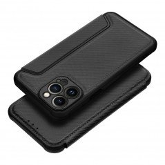 Apple iPhone 13 Pro Max Book Handytaschen Razor Book Kohlenstoff-Faser, Kohlenstoffmuster  Schwarz