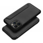 Apple iPhone 13 Pro Max Book Handytaschen Razor Book Kohlenstoff-Faser, Kohlenstoffmuster  Schwarz