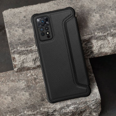 XIAOMI Redmi 9C NFC Book Handytaschen Razor Book Kohlenstoff-Faser, Kohlenstoffmuster  Schwarz