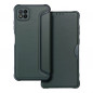 Samsung Galaxy A22 5G Book Handytaschen Razor Book Kohlenstoff-Faser, Kohlenstoffmuster  Dunkelgrün