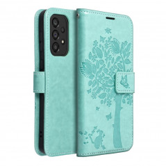 Samsung Galaxy A33 Book Handytaschen MEZZO Book Baum  Grün