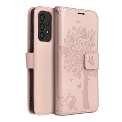 Samsung Galaxy A33 Book Handytaschen MEZZO Book Baum  Roségold