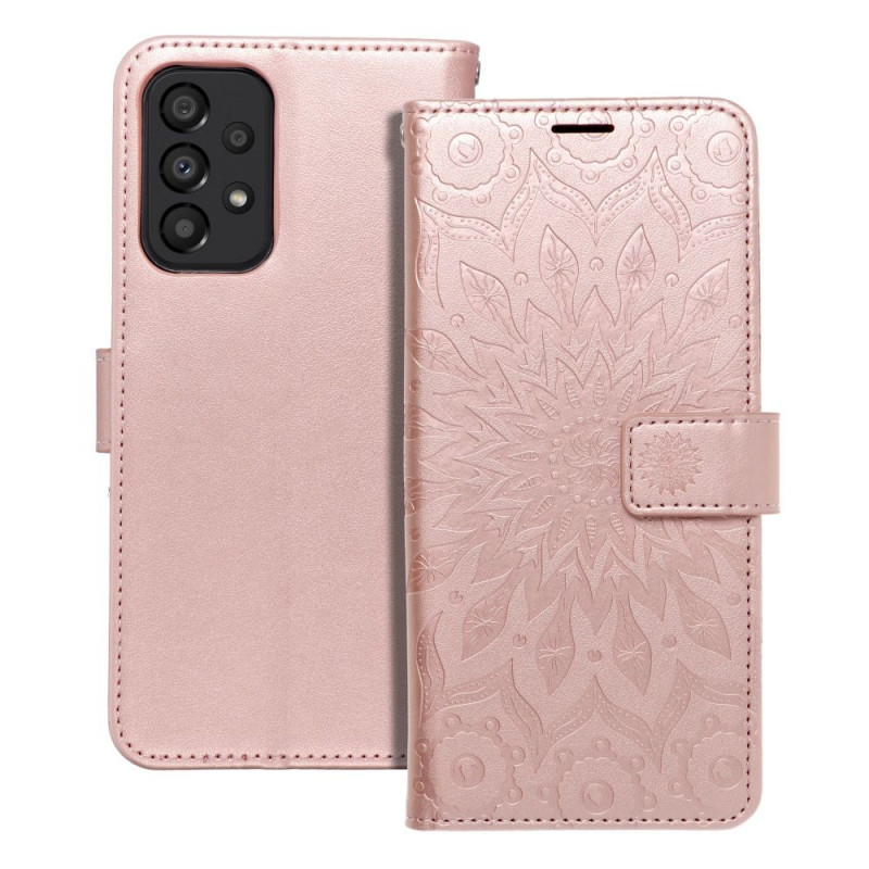 Samsung Galaxy A33 Book Handytaschen MEZZO Book Mandala  Roségold