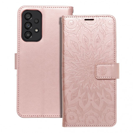 Samsung Galaxy A33 Book Handytaschen MEZZO Book Mandala  Roségold