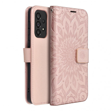 Samsung Galaxy A33 Book Handytaschen MEZZO Book Mandala  Roségold