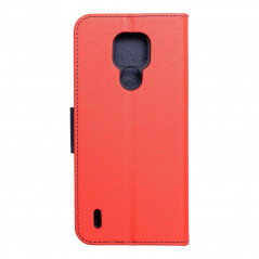 Motorola Moto E7 Book Handytaschen Fancy Book Rot / Marine