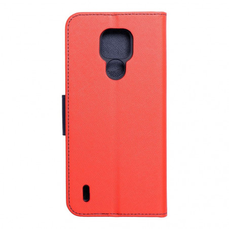 Motorola Moto E7 Book Handytaschen Fancy Book Rot / Marine
