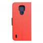 Motorola Moto E7 Book Handytaschen Fancy Book Rot / Marine