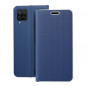 Samsung Galaxy A12 Book Handytaschen LUNA Book Carbon Kohlenstoff-Faser, Elegant  Blau