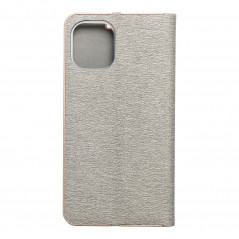 Apple iPhone 12 mini Book Handytaschen LUNA Book Gold Elegant  Silber