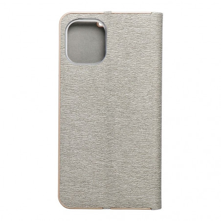 Apple iPhone 12 mini Book Handytaschen LUNA Book Gold Elegant  Silber