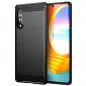 LG Velvet Hülle Carbon Elegant  Schwarz
