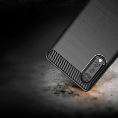 LG Velvet Hülle Carbon Elegant  Schwarz