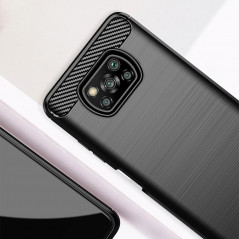 XIAOMI Poco X3 Pro Hülle Carbon Elegant  Schwarz