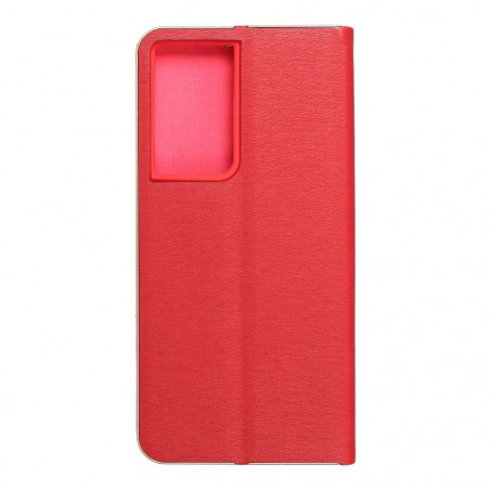 Samsung Galaxy S21 Ultra 5G Book Handytaschen LUNA Book Gold Elegant  Rot