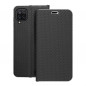 Samsung Galaxy A12 Book Handytaschen LUNA Book Carbon Kohlenstoff-Faser, Elegant  Schwarz