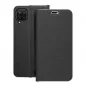 Samsung Galaxy A12 Book Handytaschen LUNA Book Carbon Kohlenstoff-Faser, Elegant  Schwarz