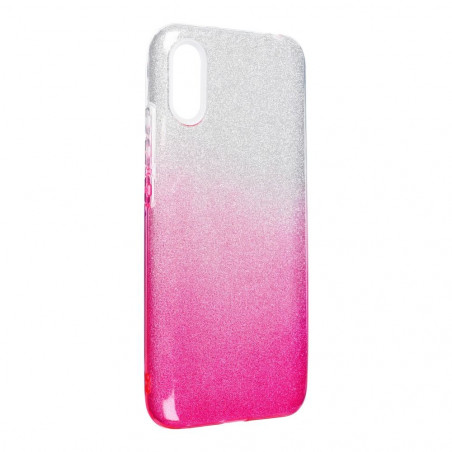 XIAOMI Redmi 9C NFC Hülle Shining Transparent und Pink
