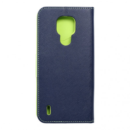 Motorola Moto E7 Book Handytaschen Fancy Book Marine / Limette