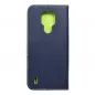 Motorola Moto E7 Book Handytaschen Fancy Book Marine / Limette