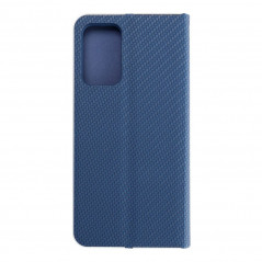 Samsung Galaxy A72 5G Book Handytaschen LUNA Book Carbon Kohlenstoff-Faser, Elegant  Blau