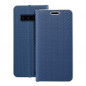 Samsung Galaxy S10 Book Handytaschen LUNA Book Carbon Kohlenstoff-Faser, Elegant  Blau
