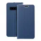 Samsung Galaxy S10 Book Handytaschen LUNA Book Carbon Kohlenstoff-Faser, Elegant  Blau