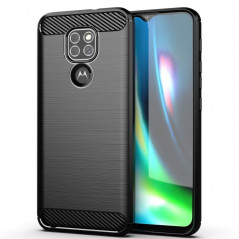 Motorola Moto E7 Plus Hülle Carbon Elegant  Schwarz 