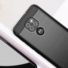 Motorola Moto E7 Plus Hülle Carbon Elegant  Schwarz