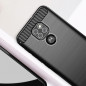 Motorola Moto E7 Plus Hülle Carbon Elegant  Schwarz