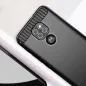 Motorola Moto E7 Plus Hülle Carbon Elegant  Schwarz