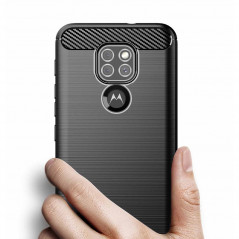 Motorola Moto E7 Plus Hülle Carbon Elegant  Schwarz