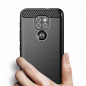 Motorola Moto E7 Plus Hülle Carbon Elegant  Schwarz