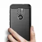 Motorola Moto E7 Plus Hülle Carbon Elegant  Schwarz