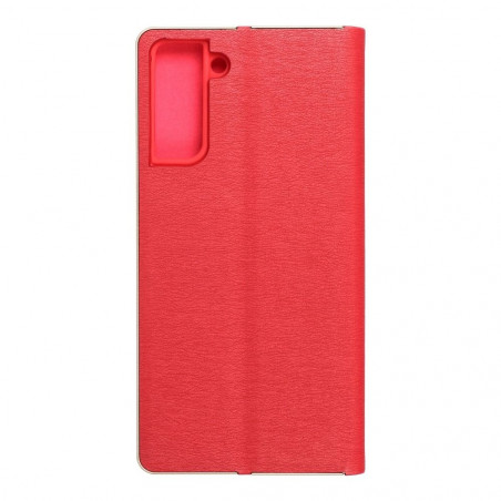 Samsung Galaxy S21 Plus 5G Book Handytaschen LUNA Book Gold Elegant  Rot