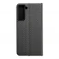 Samsung Galaxy S21 FE 5G Book Handytaschen LUNA Book Carbon Kohlenstoff-Faser, Elegant  Schwarz