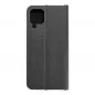 Samsung Galaxy A22 LTE Book Handytaschen LUNA Book Carbon Kohlenstoff-Faser, Elegant  Schwarz