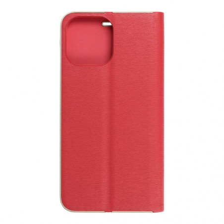 Apple iPhone 13 Pro Max Book Handytaschen LUNA Book Gold Elegant  Rot
