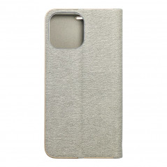 Apple iPhone 13 Pro Max Book Handytaschen LUNA Book Gold Elegant  Silber
