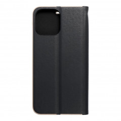 Apple iPhone 13 Pro Max Book Handytaschen LUNA Book Gold Elegant  Schwarz