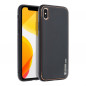 Apple iPhone XS Hülle Leather Schwarz