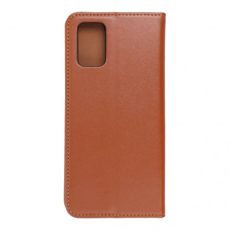 Samsung Galaxy A02s Book Handytaschen Leather case SMART PRO Elegant  Braun