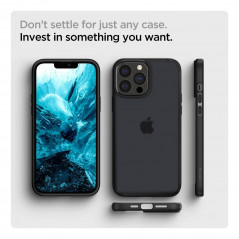 Apple iPhone 13 Pro Hülle Spigen Ultra Hybrid Kristallklar  Matt Frostschwarz