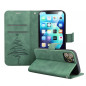Apple iPhone 13 mini Book Handytaschen MEZZO Book Baum  Grün