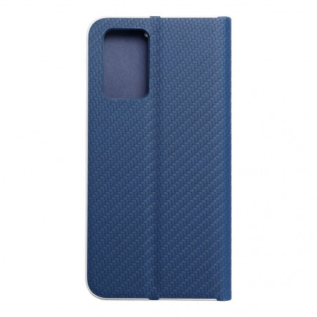 XIAOMI Redmi 10 5G Book Handytaschen LUNA Book Carbon Kohlenstoff-Faser, Elegant  Blau