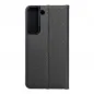 Samsung Galaxy S22 Book Handytaschen LUNA Book Carbon Kohlenstoff-Faser, Elegant  Schwarz